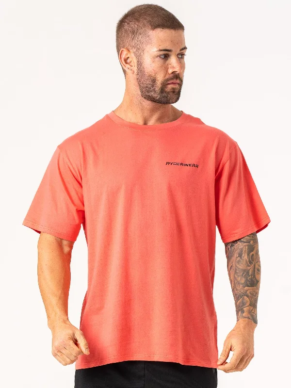 Shop the Weekend Away Energy Oversized T-Shirt - Coral