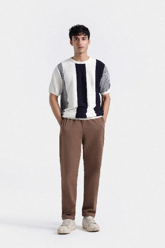 Weekend Extravaganza: Shop Now Color Blocking Knitted T-shirt