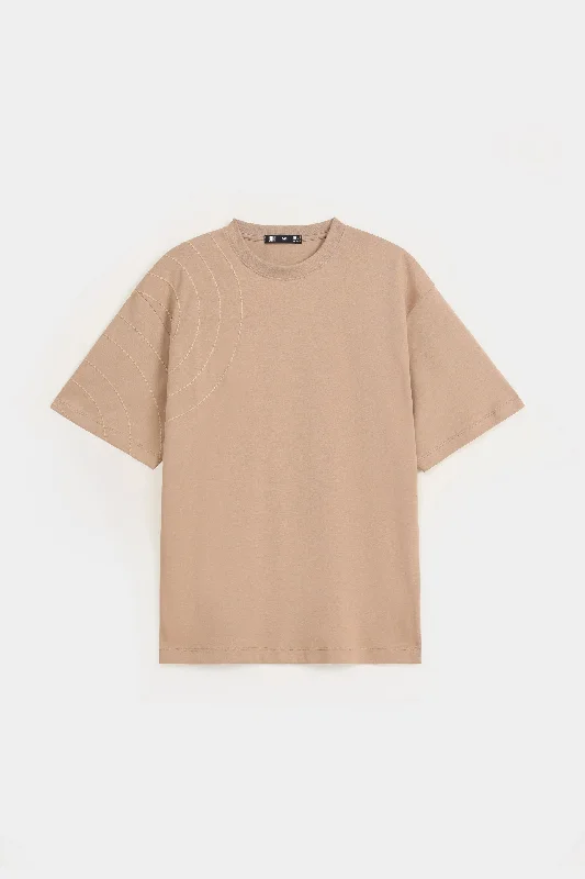 Weekend Discounts You Deserve Embroidered Crew Neck T-Shirt