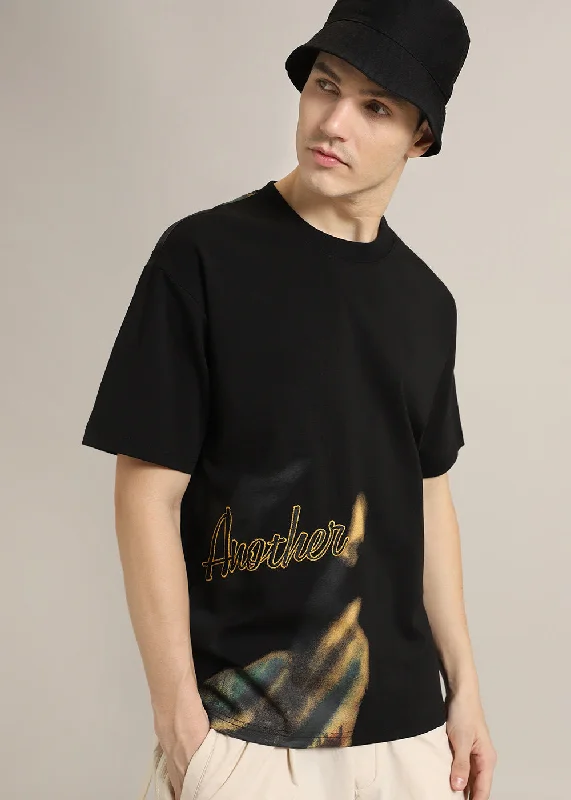 Weekend Bargains to Enjoy Fontastic Black Oversized T-shirt