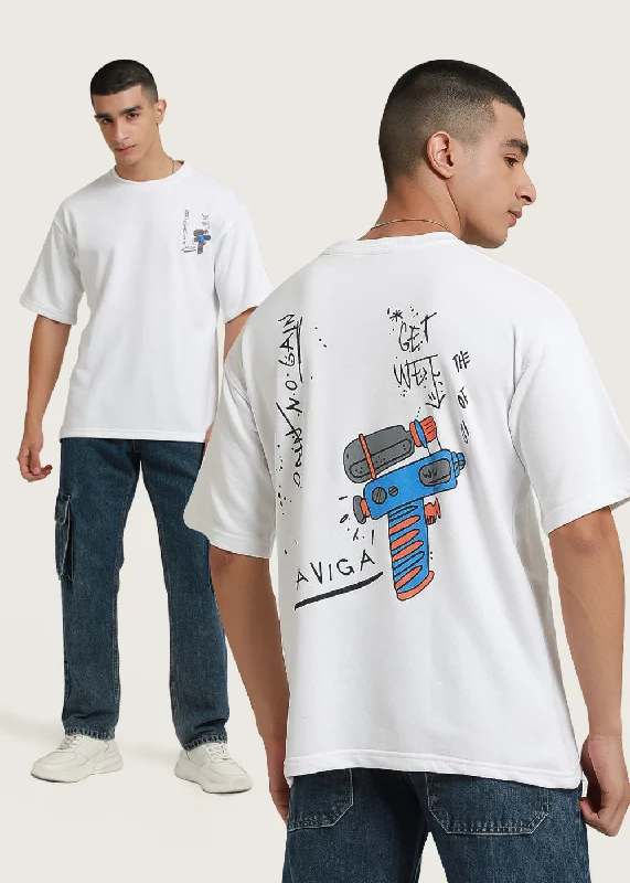 Final Clearance Ghost White Oversized T-shirt
