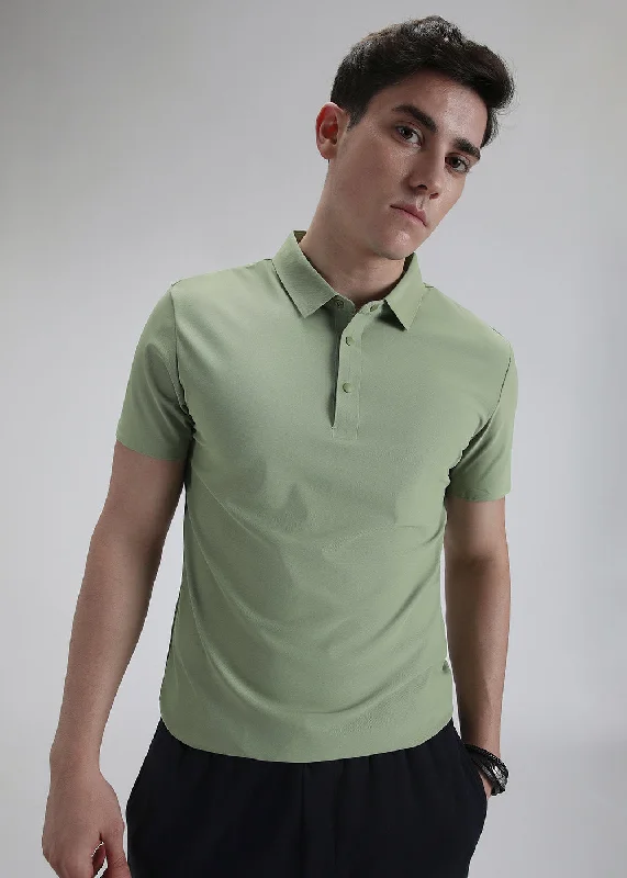 Weekend-Only Price Drops Green Stitchless Polo T-shirt