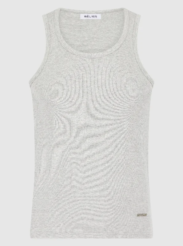 Price Slash Grey Ribbed Vest