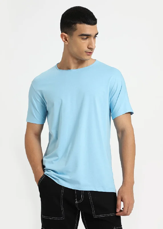 Extra Savings Light Blue Crew neck T-shirt