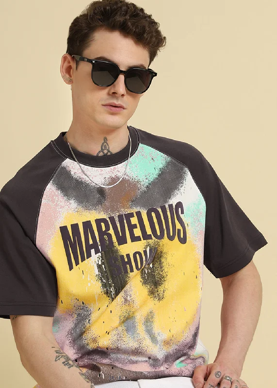 Your Weekend, Your Savings Marvellous Raglan Sleeve Violet Oversized T-shirt