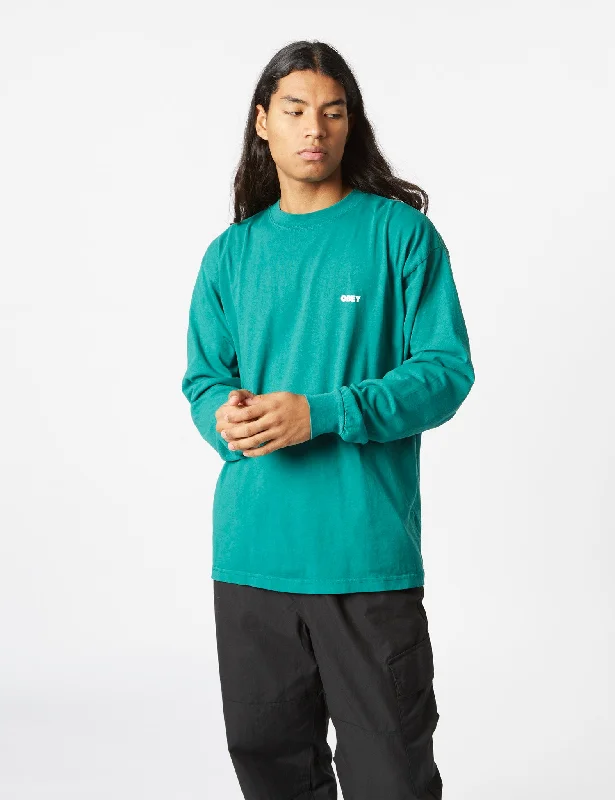 Can't Miss Obey Bold 3 Long Sleeve T-Shirt - Adventure Green