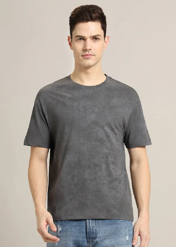 Weekend Discounts to Love Ombre Grey Crew Neck T-Shirt