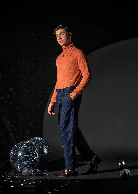 Weekend Bargains to Savor Orange Turtle-Neck Sweater