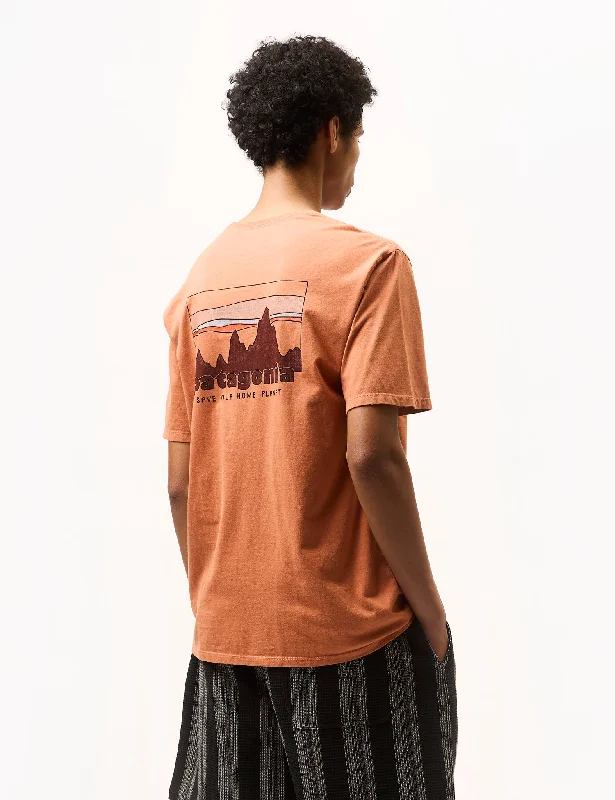 Can't Beat Patagonia '73 Skyline Organic T-Shirt - Sienna Clay