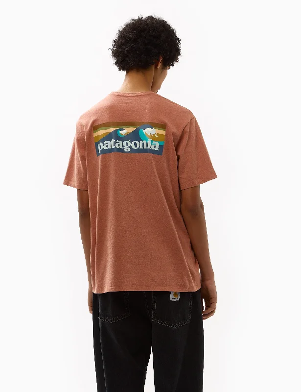 Weekend Savings Spectacular Patagonia Boardshort Logo Pocket T-Shirt - Sienna Clay
