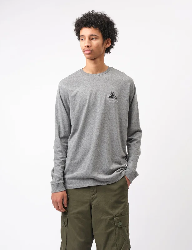 Massive Deals Patagonia Chouinard Crest Long Sleeve T-Shirt - Gravel Heather