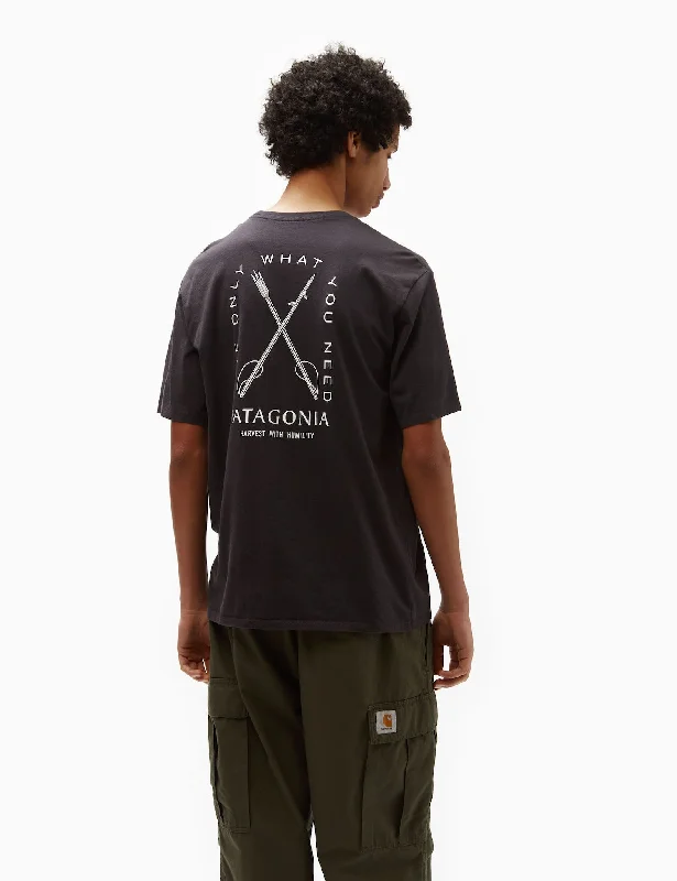 Shop the Weekend Away Patagonia CTA Organic Humble Harvest T-Shirt - Ink Black