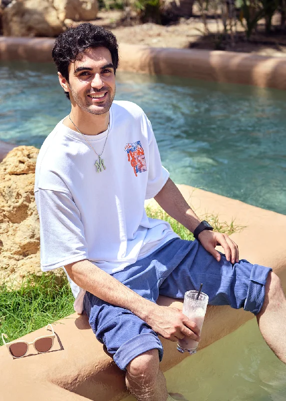 Members Only Pure White Oversized T-shirt