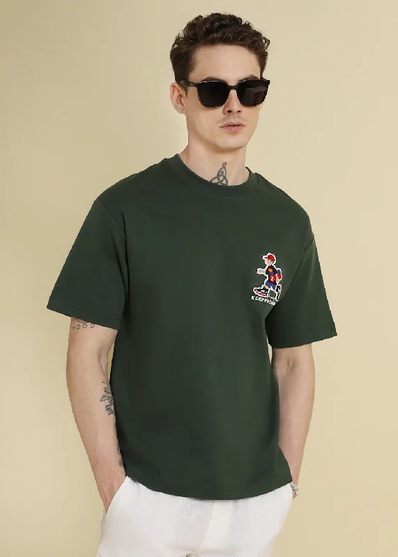 Steals and Deals Radiant Run Olive Oversized T-shirt