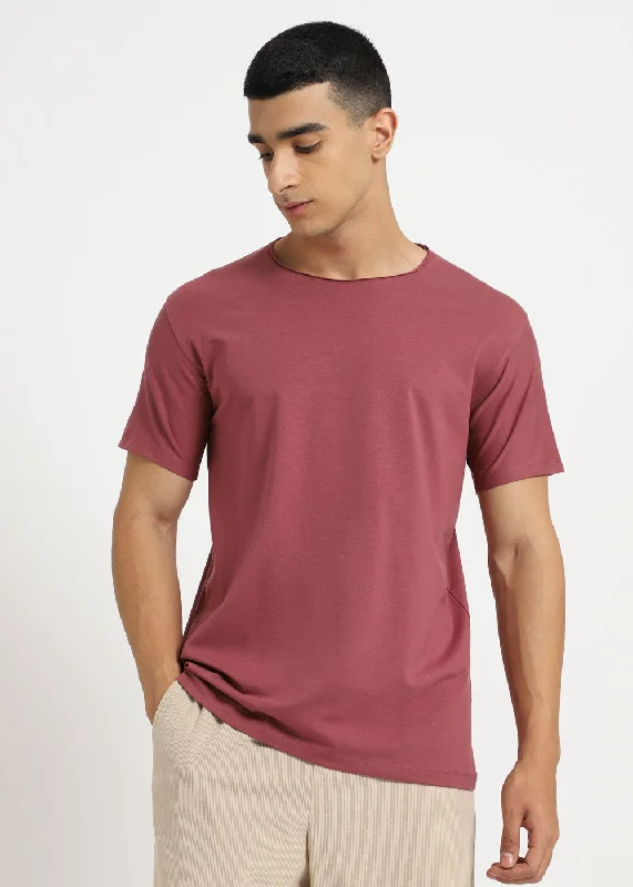 Top Pick Salmon Pink Crew neck T-shirt