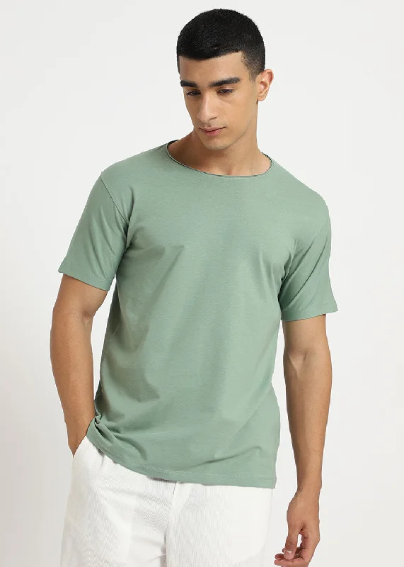 Today's Special Sea Green Crew neck T-shirt