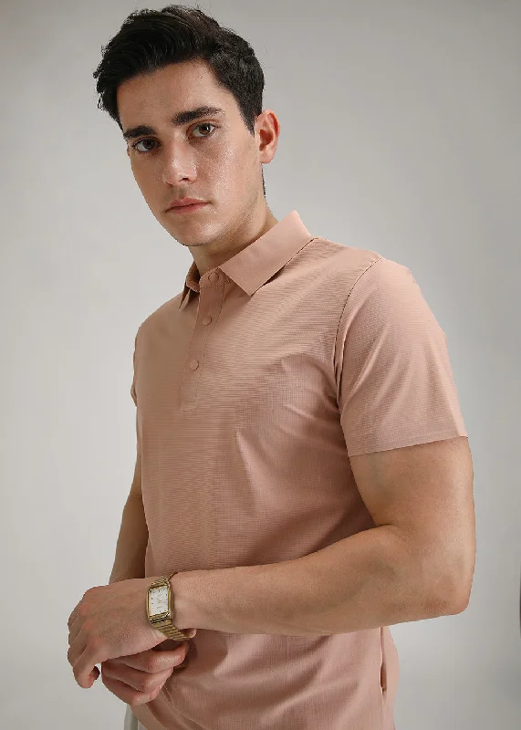 Massive Deal Self Peach Stitchless Polo T-shirt