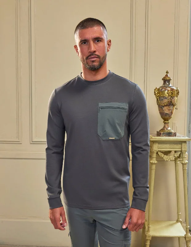 Price Blitz Slate/Slate L/S Tech Pocket T-Shirt