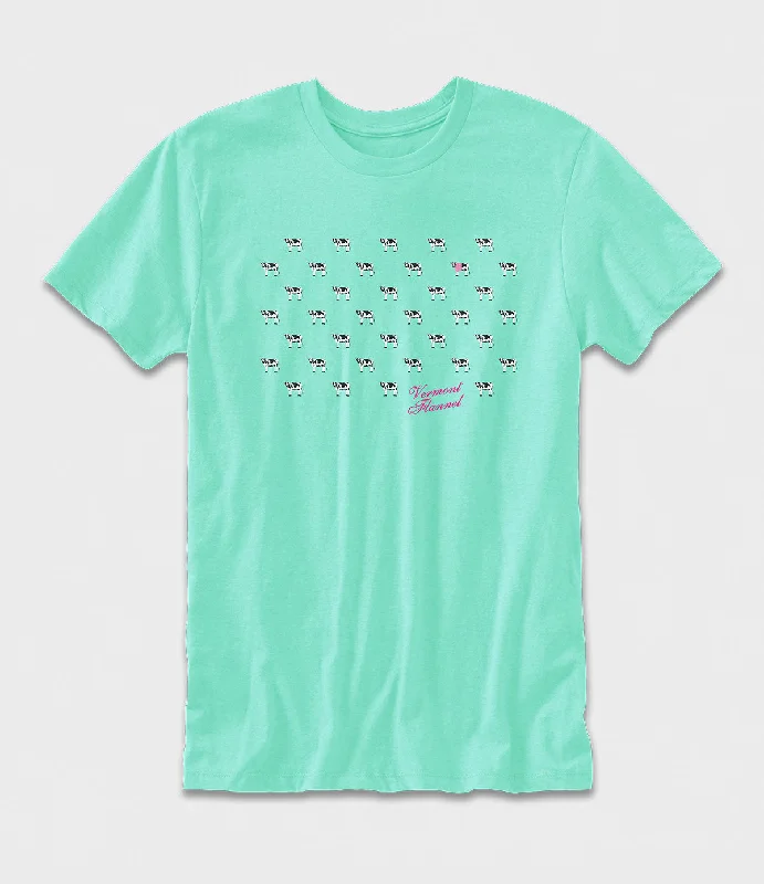 Today’s Deal Teal '90s Throwback Cow-a-Dot Graphic T-Shirt
