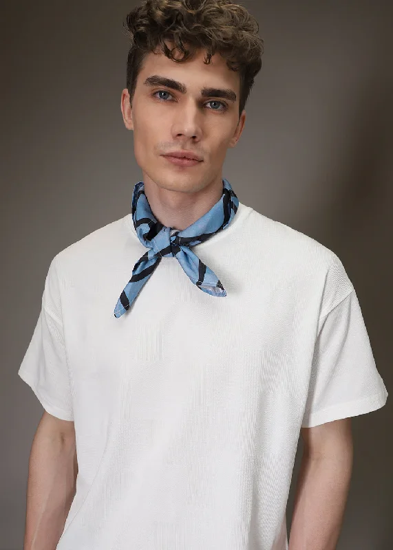 Weekend Savings Bonanza Textured Patterned White T-shirt