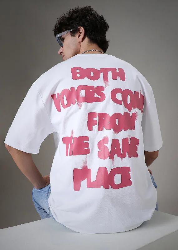 Weekend Bargains to Savor Typography White Oversized T-shirt