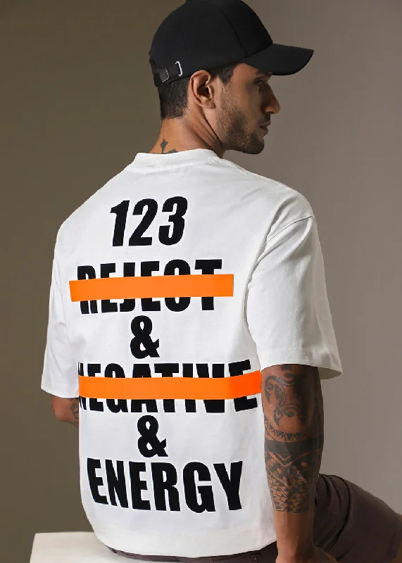 Weekend Extravaganza: Shop Now White Printed Oversized T-shirt